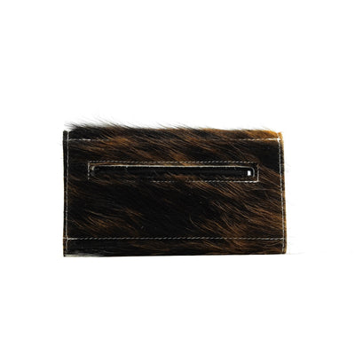 Kacey Wallet - Tricolor w/ Burgundy Tool-Kacey Wallet-Western-Cowhide-Bags-Handmade-Products-Gifts-Dancing Cactus Designs