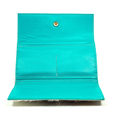 Kacey Wallet - Tricolor w/ Cocoa Navajo-Kacey Wallet-Western-Cowhide-Bags-Handmade-Products-Gifts-Dancing Cactus Designs