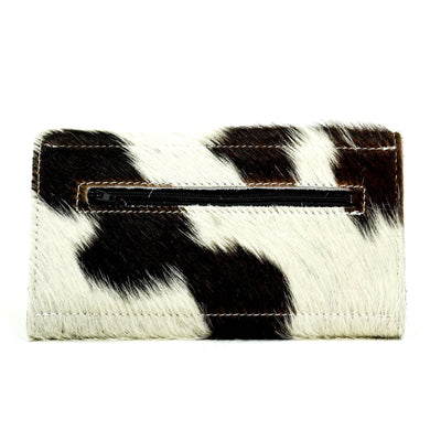 Kacey Wallet - Tricolor w/ Copper Penny Aztec-Kacey Wallet-Western-Cowhide-Bags-Handmade-Products-Gifts-Dancing Cactus Designs