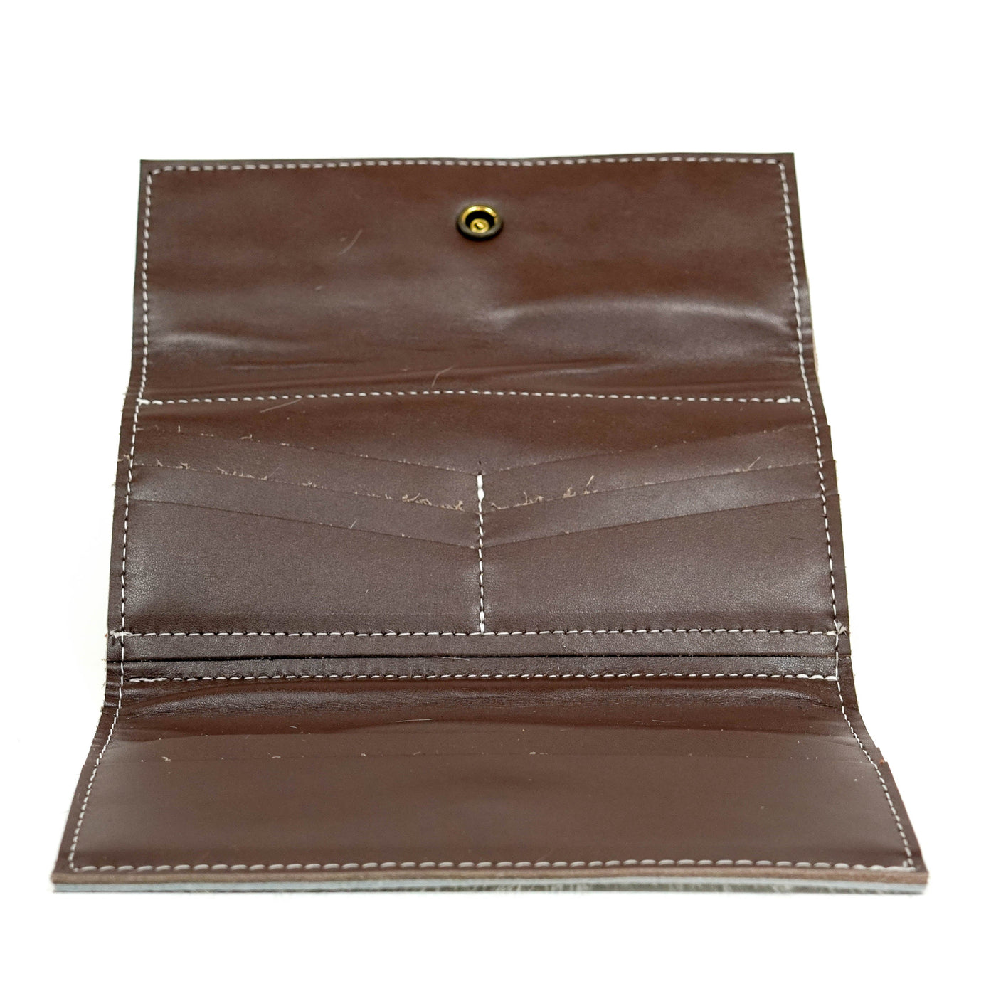 Kacey Wallet - Tricolor w/ Copper Penny Aztec-Kacey Wallet-Western-Cowhide-Bags-Handmade-Products-Gifts-Dancing Cactus Designs