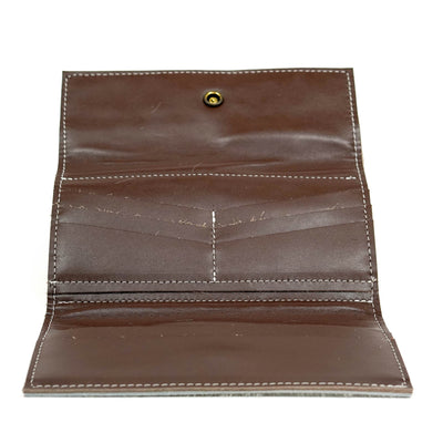 Kacey Wallet - Tricolor w/ Copper Penny Aztec-Kacey Wallet-Western-Cowhide-Bags-Handmade-Products-Gifts-Dancing Cactus Designs