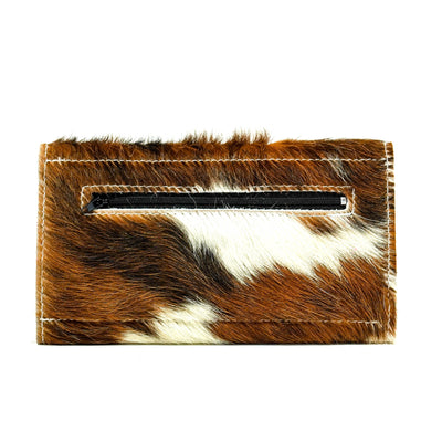Kacey Wallet - Tricolor w/ Ghost Skulls-Kacey Wallet-Western-Cowhide-Bags-Handmade-Products-Gifts-Dancing Cactus Designs