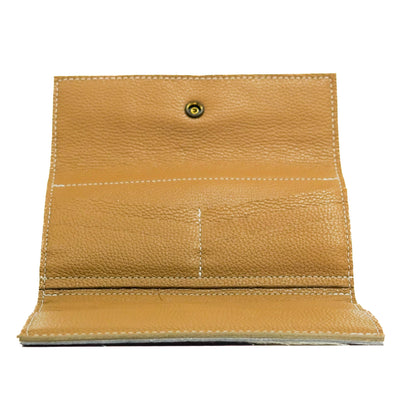 Kacey Wallet - Tricolor w/ Ivory & Bronze Aztec-Kacey Wallet-Western-Cowhide-Bags-Handmade-Products-Gifts-Dancing Cactus Designs