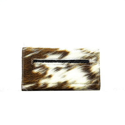Kacey Wallet - Tricolor w/ Midnight Caracole-Kacey Wallet-Western-Cowhide-Bags-Handmade-Products-Gifts-Dancing Cactus Designs