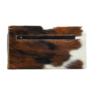 Kacey Wallet - Tricolor w/ Midnight Caracole-Kacey Wallet-Western-Cowhide-Bags-Handmade-Products-Gifts-Dancing Cactus Designs