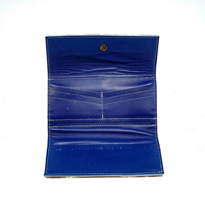 Kacey Wallet - Tricolor w/ Midnight Caracole-Kacey Wallet-Western-Cowhide-Bags-Handmade-Products-Gifts-Dancing Cactus Designs