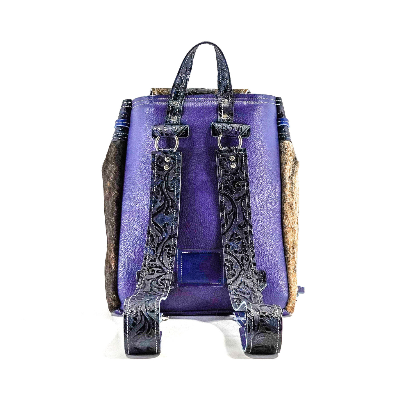 Kelsea Backpack - Brindle w/ Midnight Tool-Kelsea Backpack-Western-Cowhide-Bags-Handmade-Products-Gifts-Dancing Cactus Designs