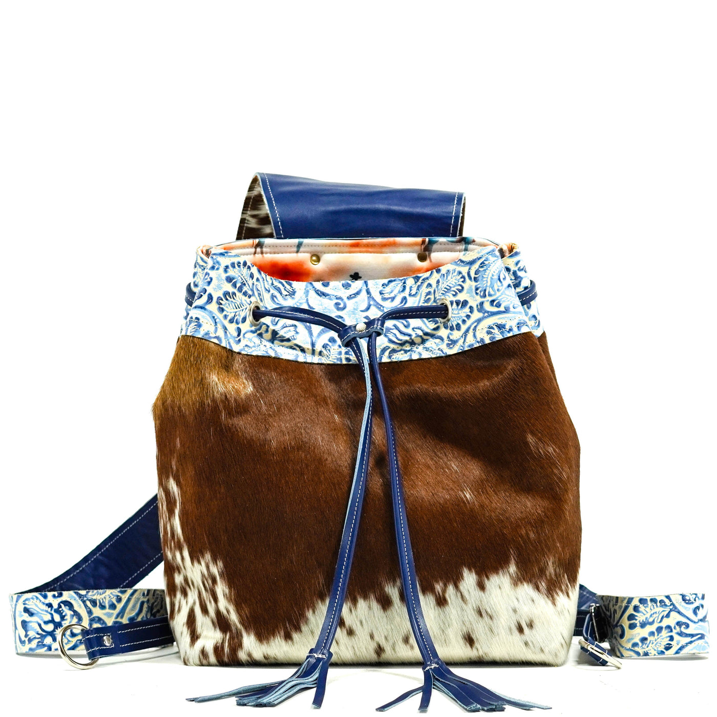 Kelsea Backpack - Longhorn w/ Galaxy Tool-Kelsea Backpack-Western-Cowhide-Bags-Handmade-Products-Gifts-Dancing Cactus Designs