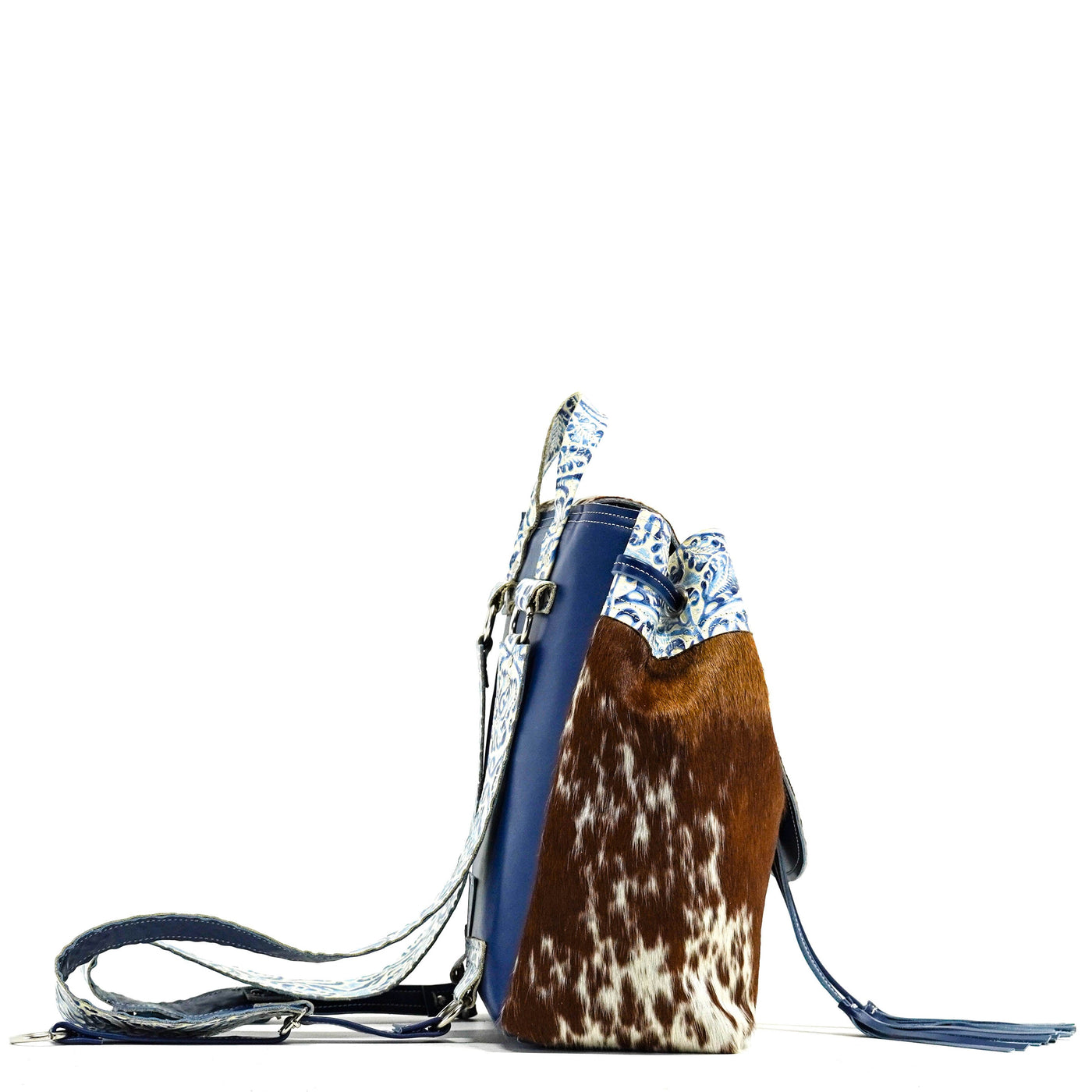 Kelsea Backpack - Longhorn w/ Galaxy Tool-Kelsea Backpack-Western-Cowhide-Bags-Handmade-Products-Gifts-Dancing Cactus Designs