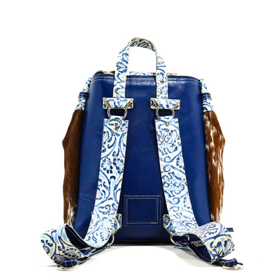 Kelsea Backpack - Longhorn w/ Galaxy Tool-Kelsea Backpack-Western-Cowhide-Bags-Handmade-Products-Gifts-Dancing Cactus Designs