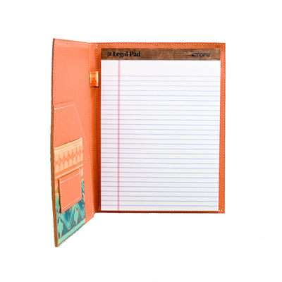 Large Notepad Cover - All Embossed w/ Margaritaville Navajo-Large Notepad Cover-Western-Cowhide-Bags-Handmade-Products-Gifts-Dancing Cactus Designs