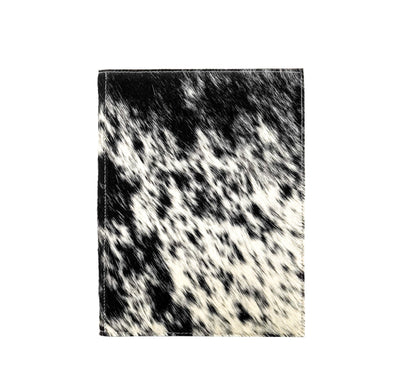 Large Notepad Cover - Black & White w/ No Embossed-Large Notepad Cover-Western-Cowhide-Bags-Handmade-Products-Gifts-Dancing Cactus Designs