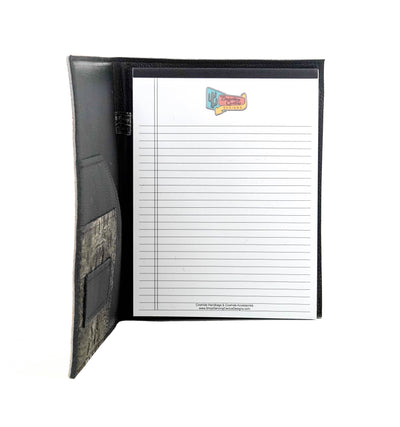 Large Notepad Cover - Brindle w/ No Embossed-Large Notepad Cover-Western-Cowhide-Bags-Handmade-Products-Gifts-Dancing Cactus Designs