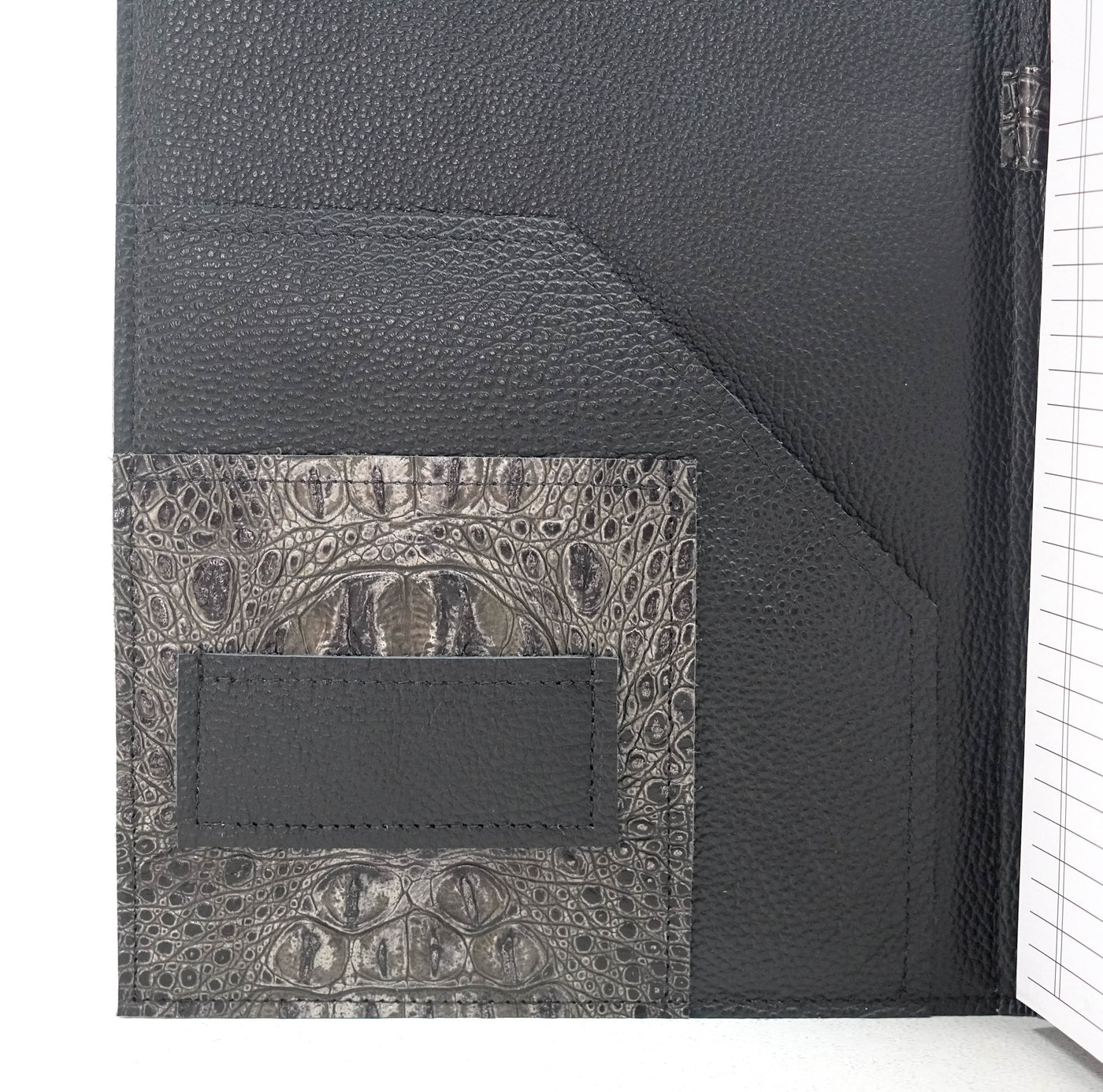 Large Notepad Cover - Brindle w/ No Embossed-Large Notepad Cover-Western-Cowhide-Bags-Handmade-Products-Gifts-Dancing Cactus Designs