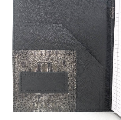 Large Notepad Cover - Brindle w/ No Embossed-Large Notepad Cover-Western-Cowhide-Bags-Handmade-Products-Gifts-Dancing Cactus Designs