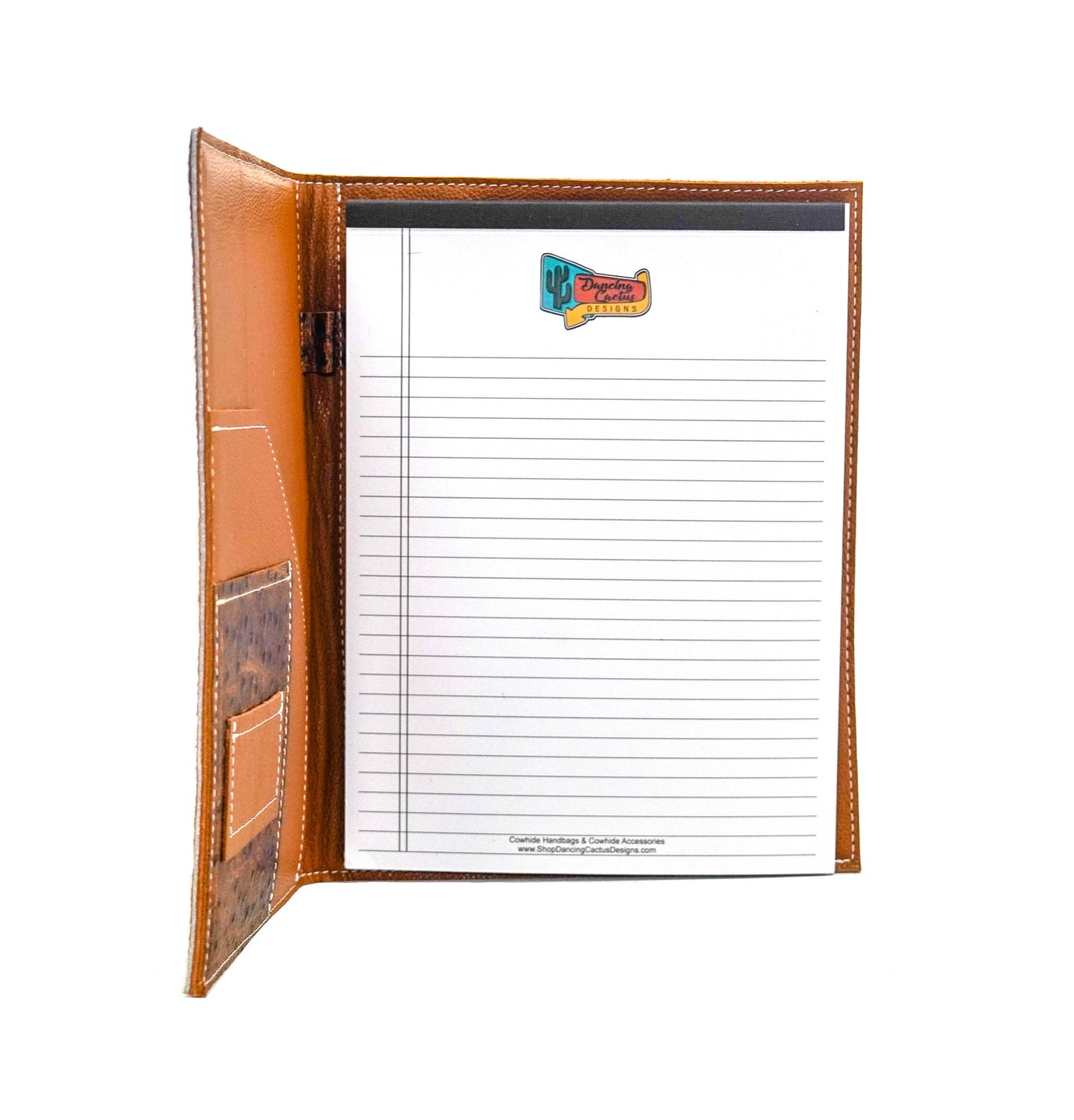 Large Notepad Cover - Longhorn w/ No Embossed-Large Notepad Cover-Western-Cowhide-Bags-Handmade-Products-Gifts-Dancing Cactus Designs
