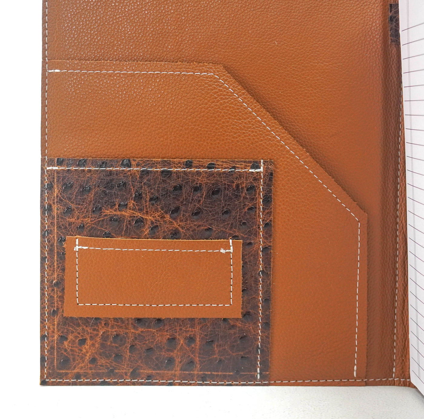 Large Notepad Cover - Longhorn w/ No Embossed-Large Notepad Cover-Western-Cowhide-Bags-Handmade-Products-Gifts-Dancing Cactus Designs