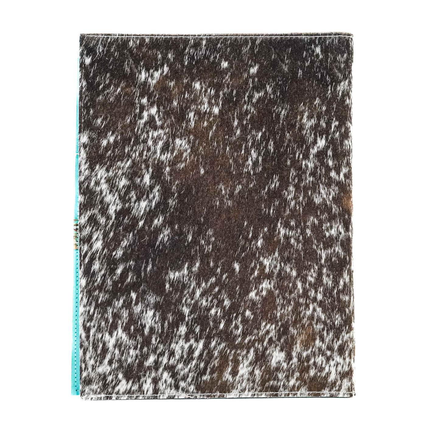 Large Notepad Cover - Longhorn w/ Turquoise Caracole-Large Notepad Cover-Western-Cowhide-Bags-Handmade-Products-Gifts-Dancing Cactus Designs