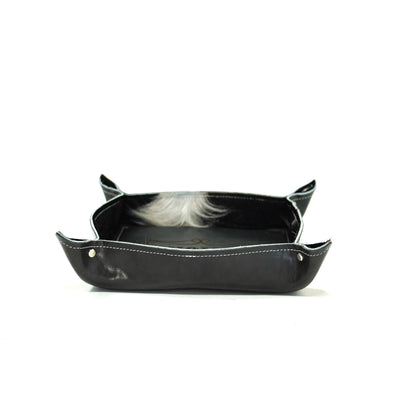 Large Tray - Glossed Lead Leather w/ Lasered Decal-Large Tray-Western-Cowhide-Bags-Handmade-Products-Gifts-Dancing Cactus Designs