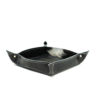 Large Tray - Glossed Lead Leather w/ Lasered Decal-Large Tray-Western-Cowhide-Bags-Handmade-Products-Gifts-Dancing Cactus Designs