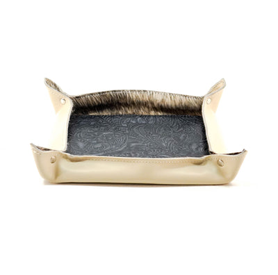 Large Tray - Smooth Bone Leather w/ Blue Jean Tool-#REF!-Western-Cowhide-Bags-Handmade-Products-Gifts-Dancing Cactus Designs