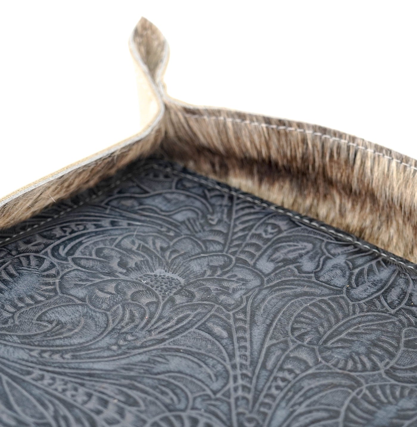 Large Tray - Smooth Bone Leather w/ Blue Jean Tool-#REF!-Western-Cowhide-Bags-Handmade-Products-Gifts-Dancing Cactus Designs