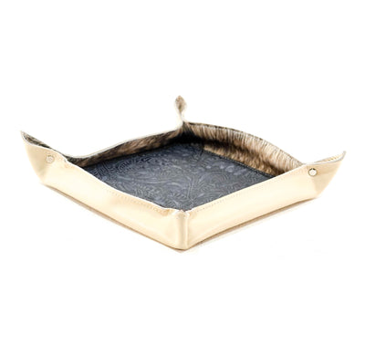 Large Tray - Smooth Bone Leather w/ Blue Jean Tool-#REF!-Western-Cowhide-Bags-Handmade-Products-Gifts-Dancing Cactus Designs
