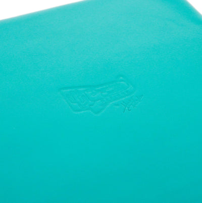 Large Tray - Smooth Turquoise Leather w/ Mermaid Tortoise-Large Tray-Western-Cowhide-Bags-Handmade-Products-Gifts-Dancing Cactus Designs