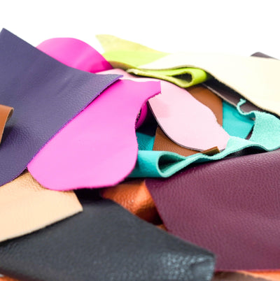 Leather Scraps - 1 lb. Box-Western-Cowhide-Bags-Handmade-Products-Gifts-Dancing Cactus Designs
