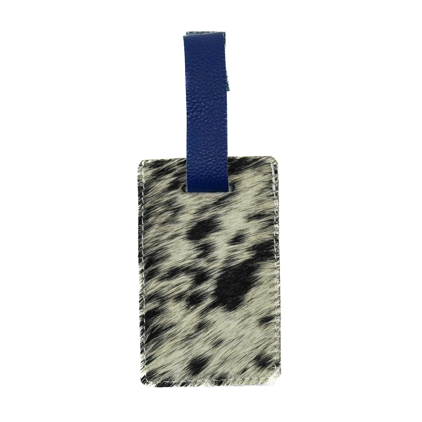 Luggage Tag - Black & White w/ Turquoise Sand Croc-Luggage Tag-Western-Cowhide-Bags-Handmade-Products-Gifts-Dancing Cactus Designs