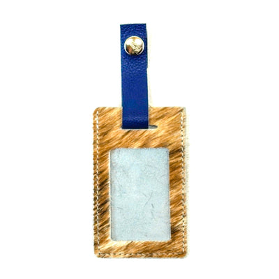 Luggage Tag - Brindle w/ No Embossed-Luggage Tag-Western-Cowhide-Bags-Handmade-Products-Gifts-Dancing Cactus Designs
