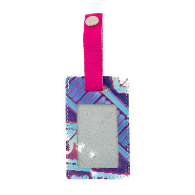 Luggage Tag - Brindle w/ Unicorn Navajo-Luggage Tag-Western-Cowhide-Bags-Handmade-Products-Gifts-Dancing Cactus Designs