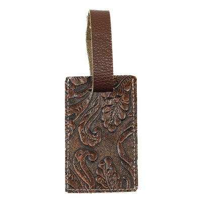 Luggage Tag - Tricolor w/ Cowboy tool-Luggage Tag-Western-Cowhide-Bags-Handmade-Products-Gifts-Dancing Cactus Designs