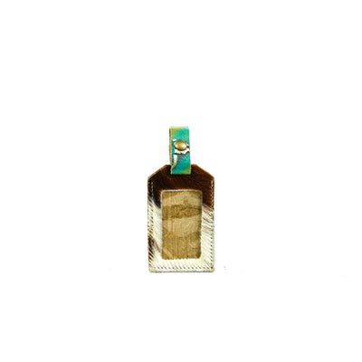 Luggage Tag - Tricolor w/ Margarita Skulls-Luggage Tag-Western-Cowhide-Bags-Handmade-Products-Gifts-Dancing Cactus Designs
