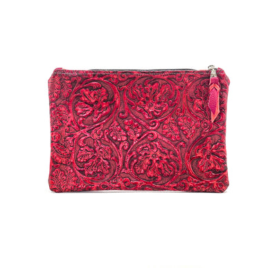 Mega Organizer - All Embossed w/ Red Tool-Mega Organizer-Western-Cowhide-Bags-Handmade-Products-Gifts-Dancing Cactus Designs