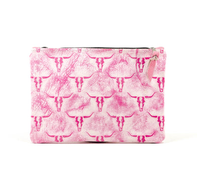 Mega Organizer - All Embossed w/ Western Barbie Skulls-Mega Organizer-Western-Cowhide-Bags-Handmade-Products-Gifts-Dancing Cactus Designs
