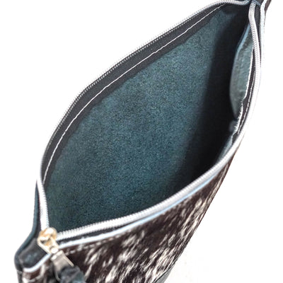 Mega Organizer - Black & White w/ Onyx Roses-Mega Organizer-Western-Cowhide-Bags-Handmade-Products-Gifts-Dancing Cactus Designs
