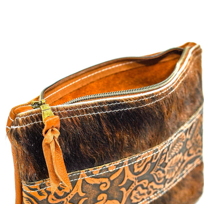 Mega Organizer - Brindle w/ Honey Tool-Mega Organizer-Western-Cowhide-Bags-Handmade-Products-Gifts-Dancing Cactus Designs