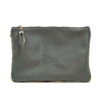 Mega Organizer - Brindle w/ Sapphire Tool-Mega Organizer-Western-Cowhide-Bags-Handmade-Products-Gifts-Dancing Cactus Designs