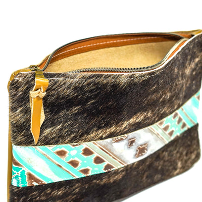 Mega Organizer - Dark Brindle w/ Bora Bora Navajo-Mega Organizer-Western-Cowhide-Bags-Handmade-Products-Gifts-Dancing Cactus Designs
