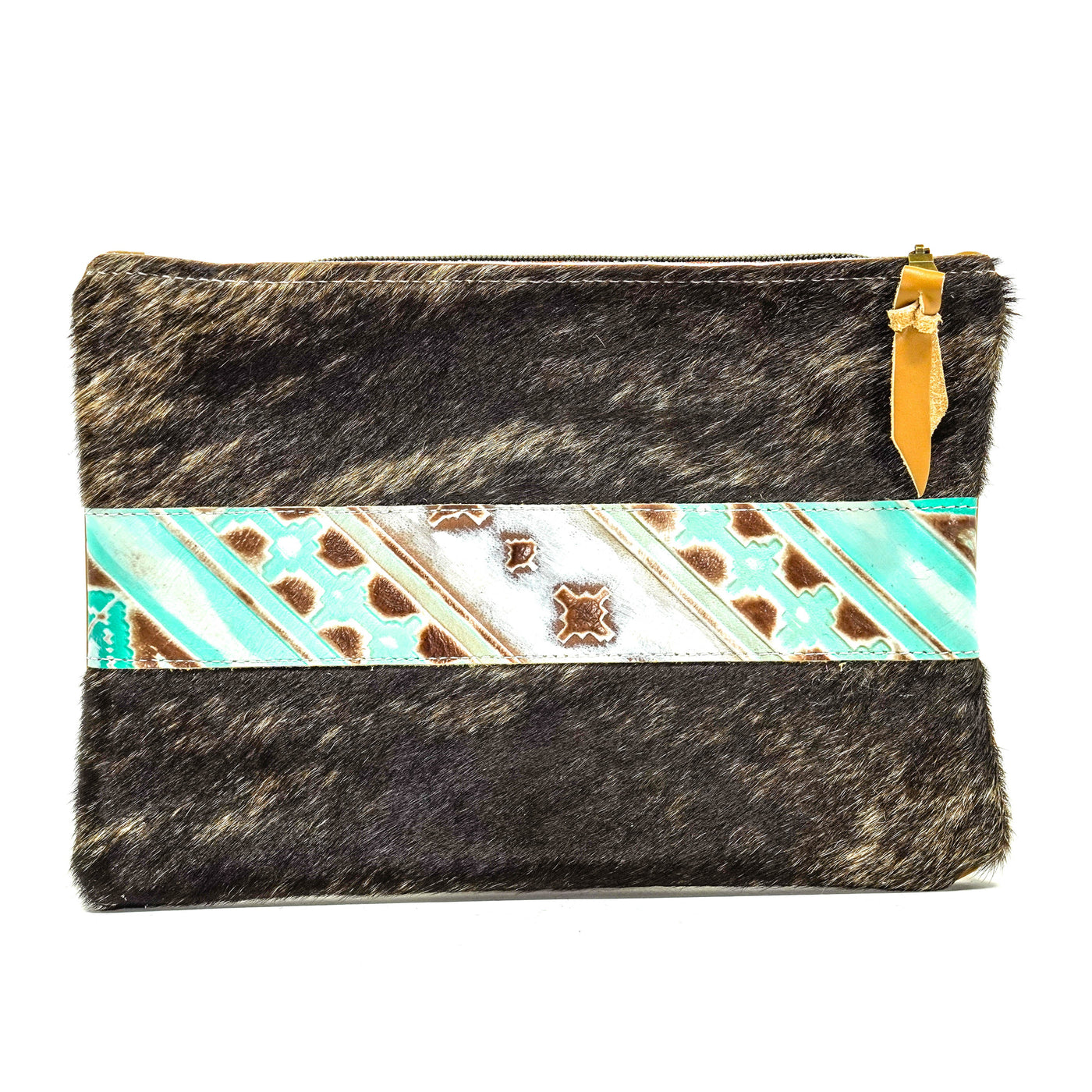 Mega Organizer - Dark Brindle w/ Bora Bora Navajo-Mega Organizer-Western-Cowhide-Bags-Handmade-Products-Gifts-Dancing Cactus Designs