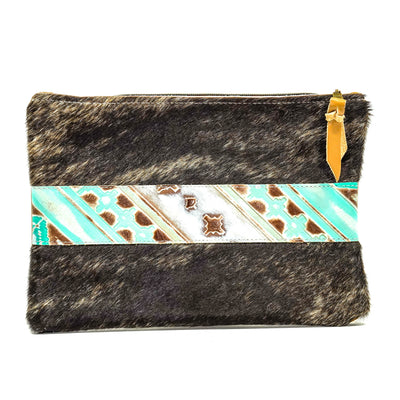 Mega Organizer - Dark Brindle w/ Bora Bora Navajo-Mega Organizer-Western-Cowhide-Bags-Handmade-Products-Gifts-Dancing Cactus Designs