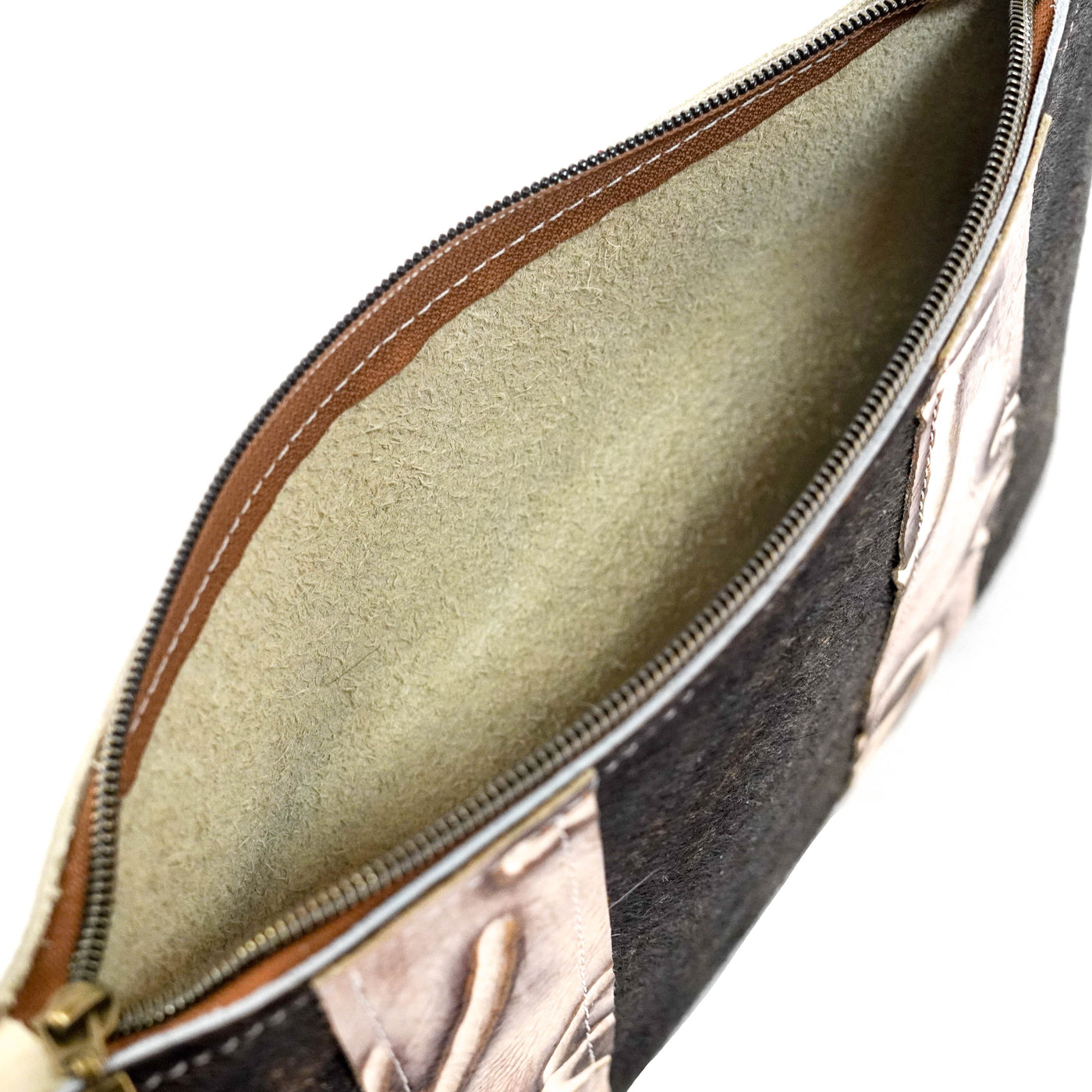 Mega Organizer - Dark Brindle w/ Ivory & Brown Brands-Mega Organizer-Western-Cowhide-Bags-Handmade-Products-Gifts-Dancing Cactus Designs
