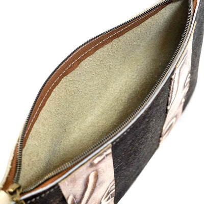 Mega Organizer - Dark Brindle w/ Ivory & Brown Brands-Mega Organizer-Western-Cowhide-Bags-Handmade-Products-Gifts-Dancing Cactus Designs