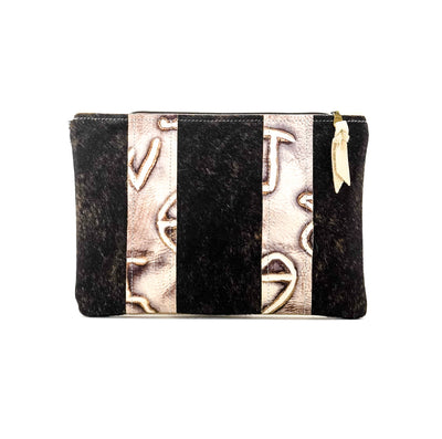 Mega Organizer - Dark Brindle w/ Ivory & Brown Brands-Mega Organizer-Western-Cowhide-Bags-Handmade-Products-Gifts-Dancing Cactus Designs