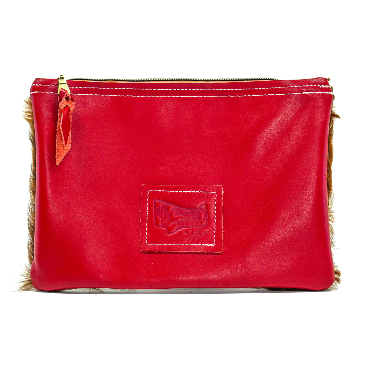Mega Organizer - Red Brindle w/ Western Sunset-Mega Organizer-Western-Cowhide-Bags-Handmade-Products-Gifts-Dancing Cactus Designs