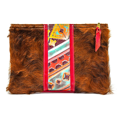Mega Organizer - Red Brindle w/ Western Sunset-Mega Organizer-Western-Cowhide-Bags-Handmade-Products-Gifts-Dancing Cactus Designs