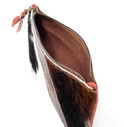 Mega Organizer - Tricolor w/ Burnt Brands-Mega Organizer-Western-Cowhide-Bags-Handmade-Products-Gifts-Dancing Cactus Designs