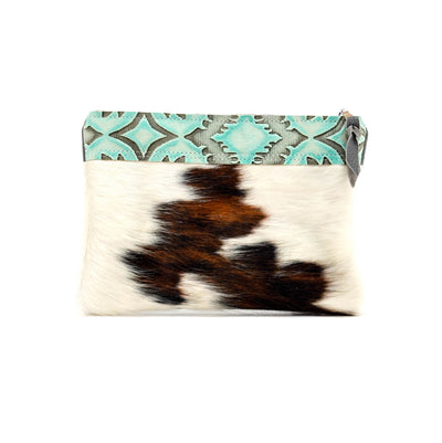 Mega Organizer - Tricolor w/ Mint Laredo-Mega Organizer-Western-Cowhide-Bags-Handmade-Products-Gifts-Dancing Cactus Designs