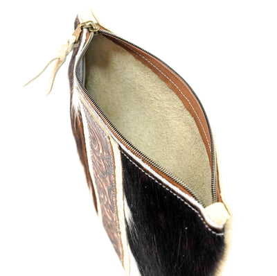 Mega Organizer - Tricolor w/ Toasted Roses-Mega Organizer-Western-Cowhide-Bags-Handmade-Products-Gifts-Dancing Cactus Designs